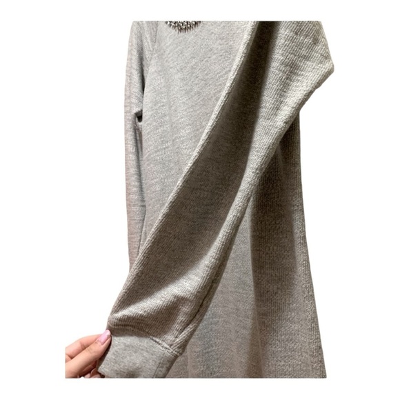Paraphrase Embellished Tunic oversized Gray Sweater Dress size M
T - Picture 9 of 12